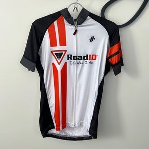 Road ID Men's Cycling Jersey - Red, Black, and White